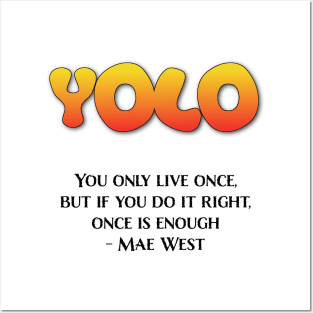 YOLO Mae West - Light Version Posters and Art